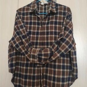 Plaid Button-Up Shirt
